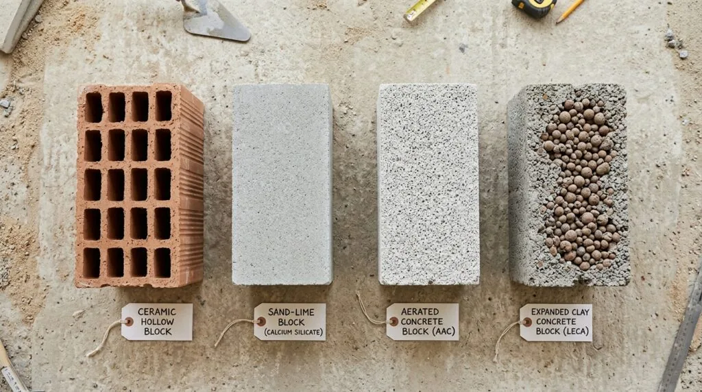 Porównanie pustaków ceramicznych, silikatowych, gazobetonowych i keramzytobetonowych