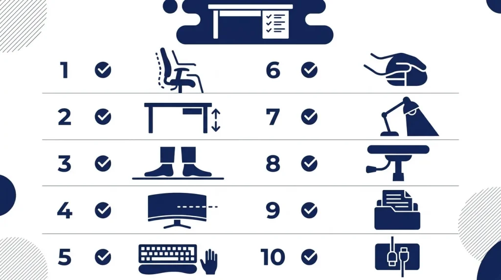 Checklista 10 punktów do samodzielnej kontroli ergonomicznego stanowiska pracy w home office